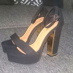 Black Bamboo Heels